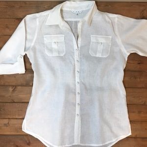 Cabi White Blouse Size Small